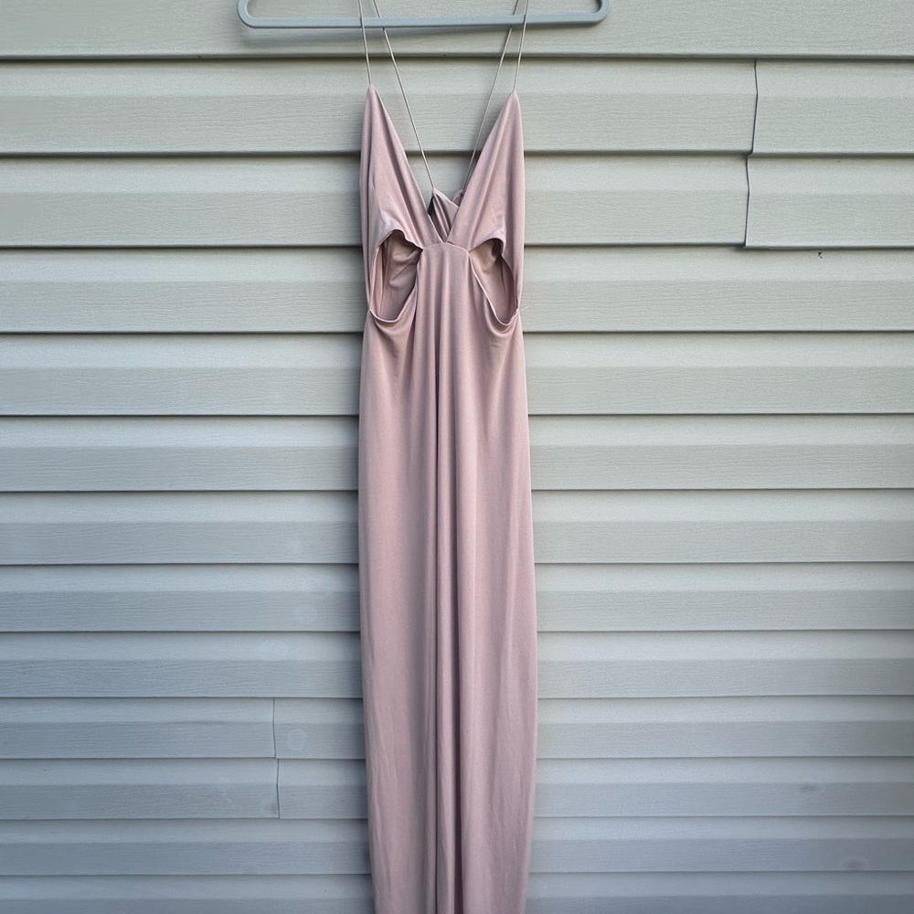 AX Paris Pink Spaghetti Strap Slip Dress Maxi Size 14